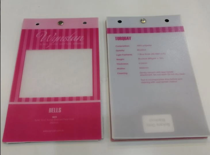 Blind Fabric A5 Swatch Card Sample